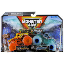 Monster Jam, Officiële El Toro Loco Aarde vs. Megalodon Surf 1:64 Schaal Die-Cast Monster Trucks
