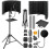 Dmsky Microphone Isolation Shield with Pop Filter & Tripod Stand  Fold 1
