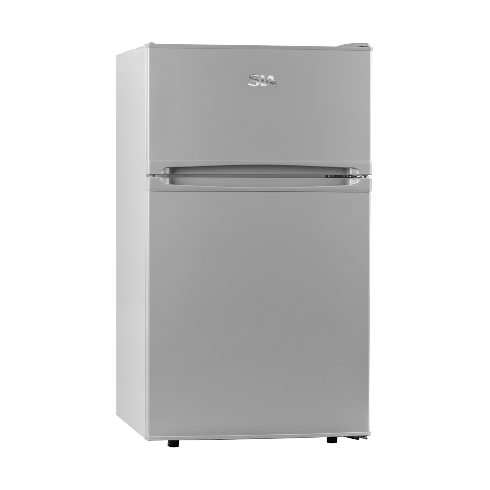 SIA UFF01SS/E 88L Silver/Grey Freestanding Under Counter 2 Door Fridge Freezer