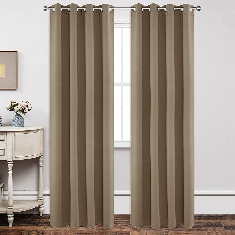 Joydeco Blackout Curtains 90 Inch Length 2 Panels Set  Thermal Insulat-image-OPC-PFN2T7S-NEW