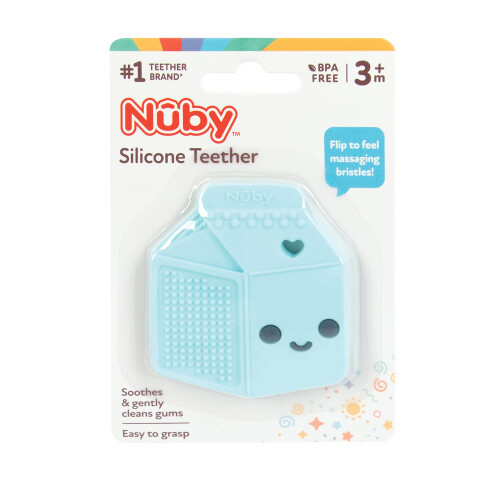 Nuby Nuby All Silicone Milk Carton Teether - 3+ Months 2