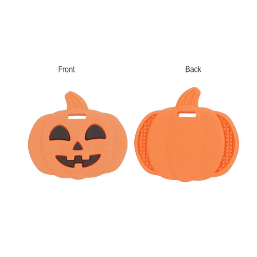 Nuby Nuby All Silicone Pumpkin & Chocolate Bar Teether - 2 Pack 3+ mnader 2