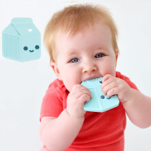 Nuby All Silicone Milk Carton Teether - mais de 3 meses