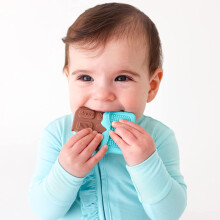 Nuby All Silicone Chocolate Bar Teether - 3+ meses
