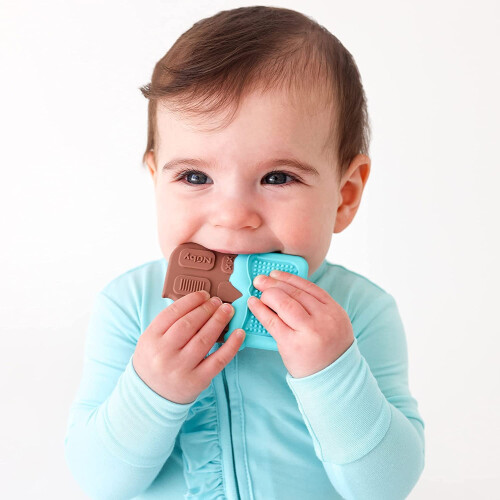 Nuby Nuby All Silicone Chocolate Bar Teether - 3+ meses