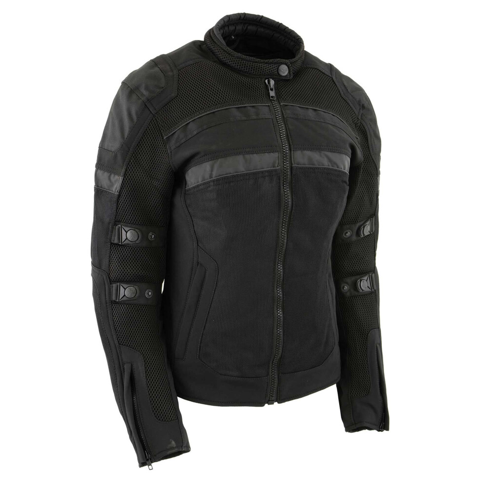 Veste de moto en textile blind    noir Milwaukee Leather MPL2775 pour