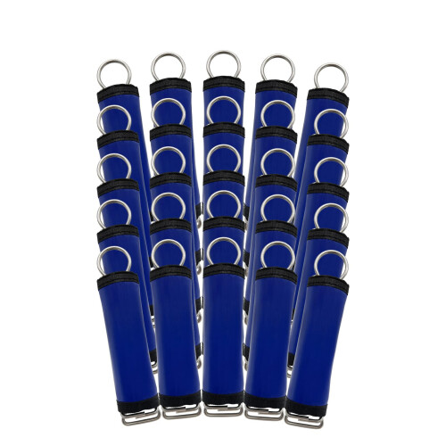 Poolzilla 25 Pacotes de Envolvimentos de Molas para Piscina, Mangas de Capa Azul com Fecho de Velcro