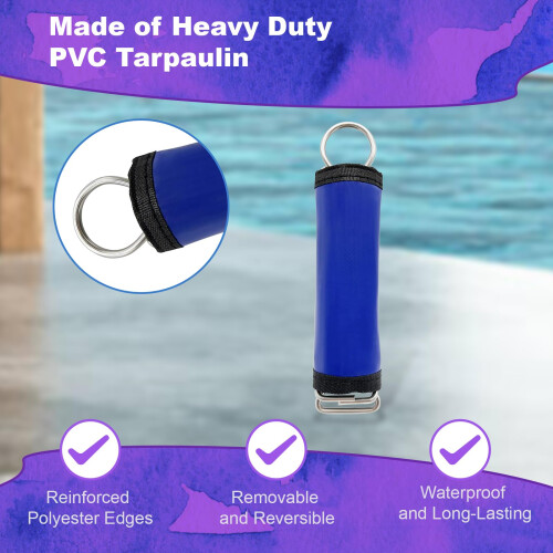 Poolzilla 25 Pacotes de Envolvimentos de Molas para Piscina, Mangas de Capa Azul com Fecho de Velcro 2