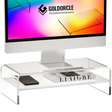 Goldorcle akrylmonitor Stand Riser Clear Computer Monitor Stand (Big)