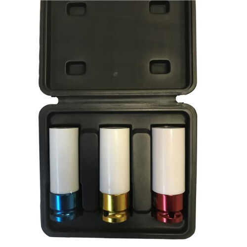 ShopSol LDS1010735 Impact Socket Set, Black - 3 Piece