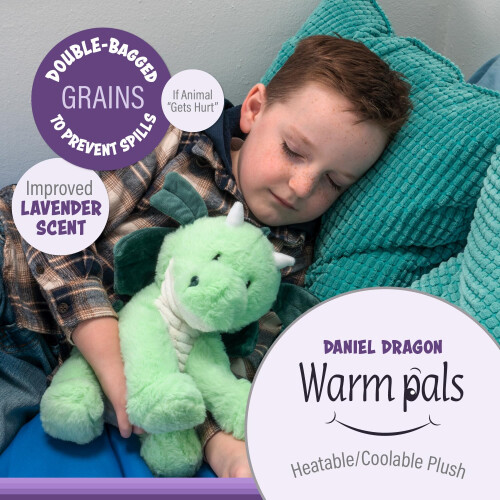 Warm Pals - Daniel Dragon - 1.5lbs - Cozy Microwavable Lavender Scente 1