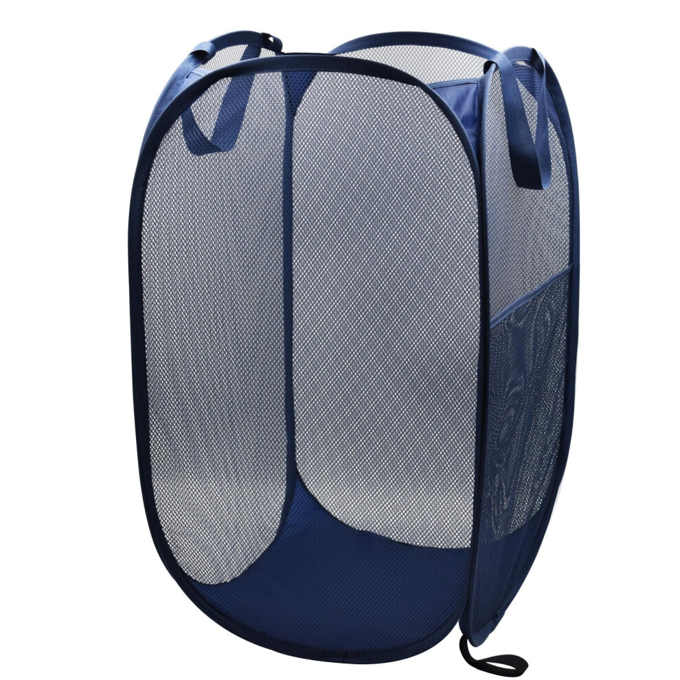 Honoma W Schekorb Aus Stabilem Netzgewebe, Pop-Up-Korb Mit Seitentasche F R Waschk Che, Badezimmer, Kinderzimmer, Studentenwohnheim-image