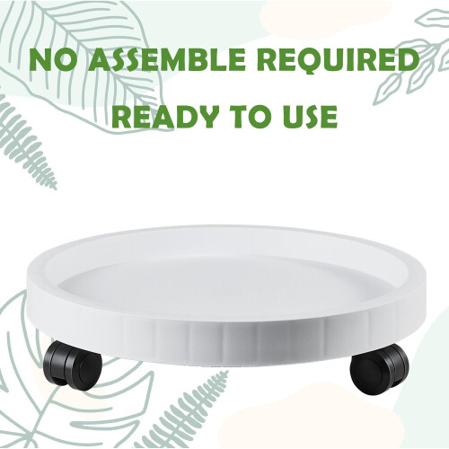 NAZKAEN Caddy para Plantas 9.8 Polegadas com Rodas, Base de Suporte para Plantas em Vaso, Tray Redonda com Rodas 1