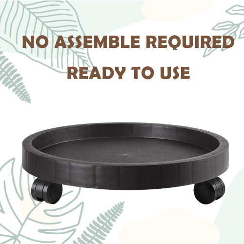 NAZKAEN Base com Rodas para Vaso de 14.2 Polegadas, Caddy Resistente com Rodas para Plantas em Vaso 1