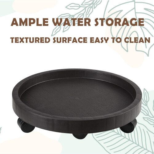 NAZKAEN Base com Rodas para Vaso de 14.2 Polegadas, Caddy Resistente com Rodas para Plantas em Vaso 2