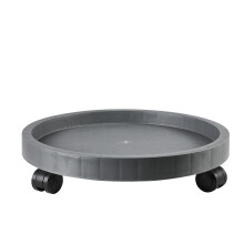 NAZKAEN Base para Plantas de 14,2 Polegadas com Rodas, Suporte Robusto para Plantas em Vaso, Bandeja Redonda com Rodas