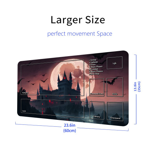 MTG Playmat, Μοναδικός Σχεδιασμός TCG 24 x 14 ίντσες με Τσάντα Αποθήκευσης 1