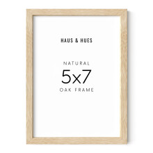 HAUS AND HUES Wood Picture Frame 5x7 inches Beige Natural Oak Poster Type Set of 1