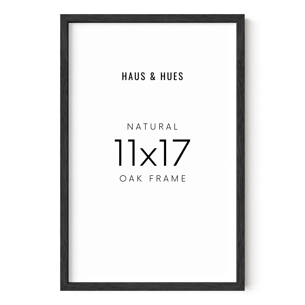 Cadre photo HAUS AND HUES 11x17 Cadres photo noirs Cadres photo 11x17 Cadres en bois naturel Cadres noirs Cadre photo 11x17 Cadre en bois