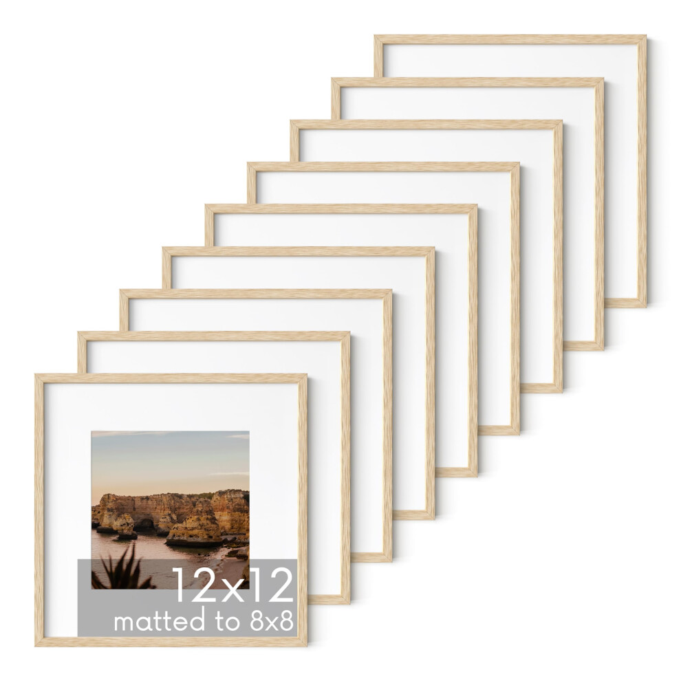 Cadres photo carr   s HAUS AND HUES 12 x 12 Ensemble de 9 cadres muraux pour galerie photo Cadres en bois 12 x 12 Cadres 12 x 12 Galerie W