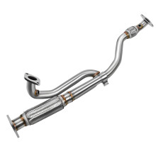 T304 Stainless Steel Exhaust Flex Y Pipe compatible with 2009-2017 Enc