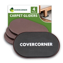 COVERCORNER Huonekalujen liukusäätimet matolle 4 kpl - 9 1/2 tuuman huonekalujen siirtämiseen tarkoitettu liukusäädin tuolin jaloille lattiansuoj