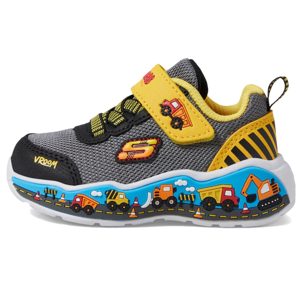 Skechers Kids Boy's Play Scene Sneaker  Black/Yellow  9 Toddler