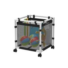 POOL FELLOWS Pool Storage Bin 45 Gallons Holder for Noodles Toys Floats Towels Mesh Organizer for Swimming Equipments Min