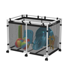 POOL FELLOWS Pool Storage Bin 214 Gallons Holder for Noodles Toys Floats Towels Large Mesh Organizer for Swimming Equipmen