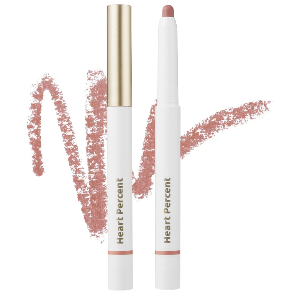 Herzprozent Heart Percent Dote On Mood Lip Pencil, Long-Lasting Creamy Lip Crayon Smooth Color Liner Retractable Lipstick Pencil 0.8G, #13. Bare Lips