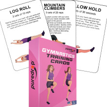 Puredrop Gymnastics Training Equipment Aid Cards: Stora trningsvningar fr solovning. vningar och trning fr hemma. Rolig aktivitet fr barn