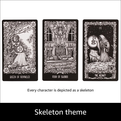 Σκελετωμένα Ταρώ Darkside με QR Οδηγό, Μοντέρνα Αισθητική 350 GSM Ανθεκτικό Χαρτί 1