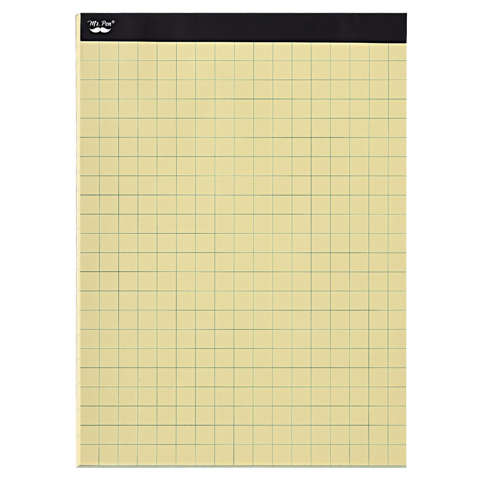 Mr. Pen- Graph Paper  2x2 (2 Squares per inch)  8.5""x11""  55 Sheets  Yellow  Grid Paper  Graphing Paper  Math Graph Paper Pad  Grid Paper-image-OPC-PFNDXZD-NEW