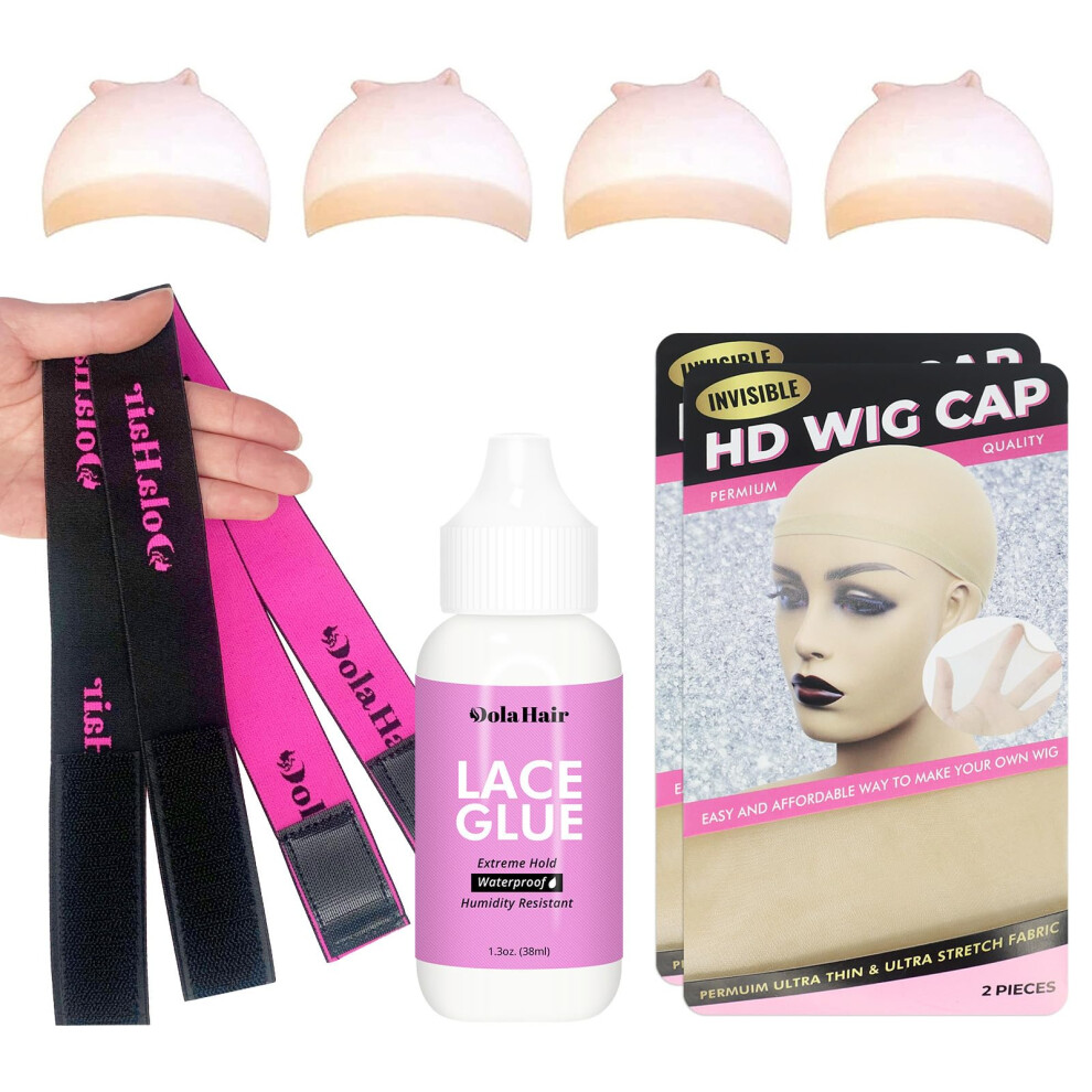 Pegamento Para Encaje Dolahair De 1.3 Onzas, Resistente Al Agua, Fijaci N Extrema, Uni N Invisible Para Pelucas Y Sistemas Capilares. Incluye 2 B-image