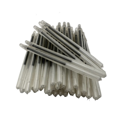 Comfort 24 Bulk Pack 4"" Clear Flexible Round Barrel Pens with Cap for Comfortable Writing (Blue) 1