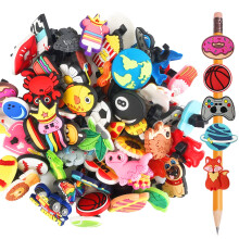 Zddaoole 60 Stck niedliche Bleistift-Aufsatz-Dekoration, verschiedene Bleistift-Clip-Designs, geeignet fr Schulpreise, Klassenzimmer, Belohnungsges
