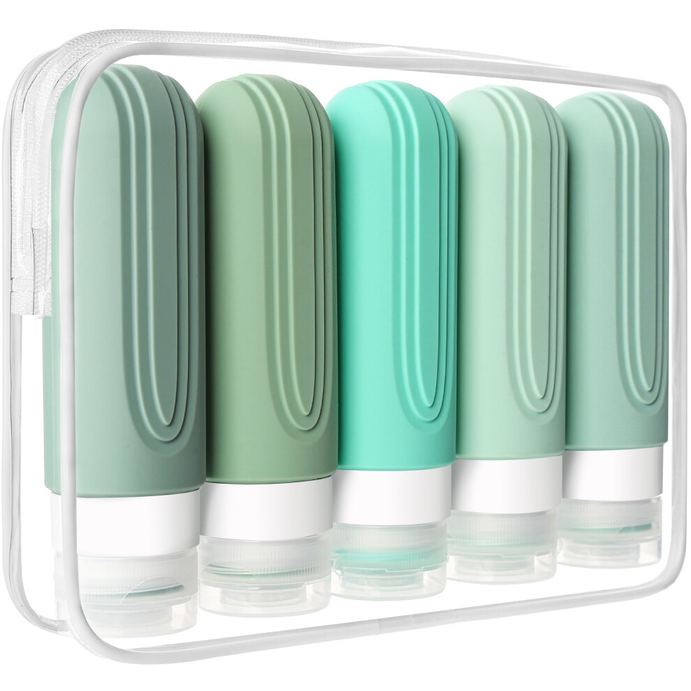 Bouteilles de voyage CHEODIN pour produits de toilette, lot de 5, contenants de voyage approuv   s par la TSA, 3 oz, anti-fuites, rechargeables, ac