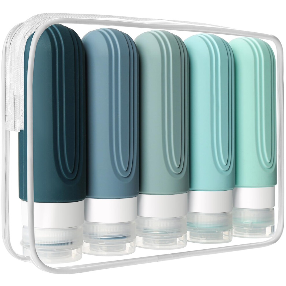 Bouteilles de voyage CHEODIN pour produits de toilette, lot de 5, contenants de voyage approuv   s par la TSA, 3 oz, anti-fuites, rechargeables, ac
