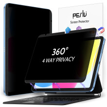 Peslv 4 Way Magnetic Privacy Screen Protector til iPad 10. Gen 2022 (10,9 tommer) Fjernelig 360 graders spion Privat sort sikkerhedsfilter