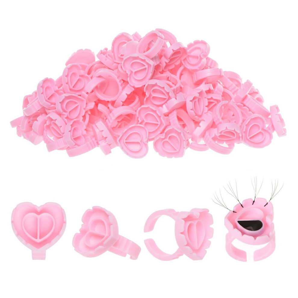 Pocmko 300Pcs Glue Rings For Lash Extension Supplies Lash Glue Cup For Volume Lashes Fan Eyelash Extension Lash Rings Glue Holder For Las