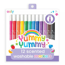 Ooly Yummy Yummy duftende waschbare Marker [12er-Set]  Duftmarker in 12 klassischen Farben