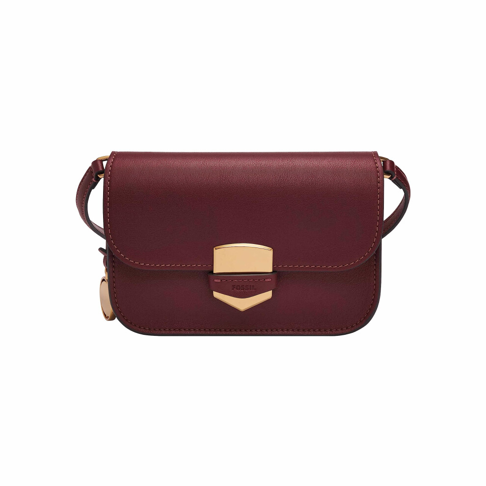 Sac     bandouli   re Fossil en acajou, petit mod   le