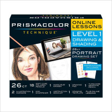 Prismacolor Technique Portrait Drawing Set Level 1 Art Supplies & Digital Art Lessons 26 Count Perfect for Beginner Artists and Profess