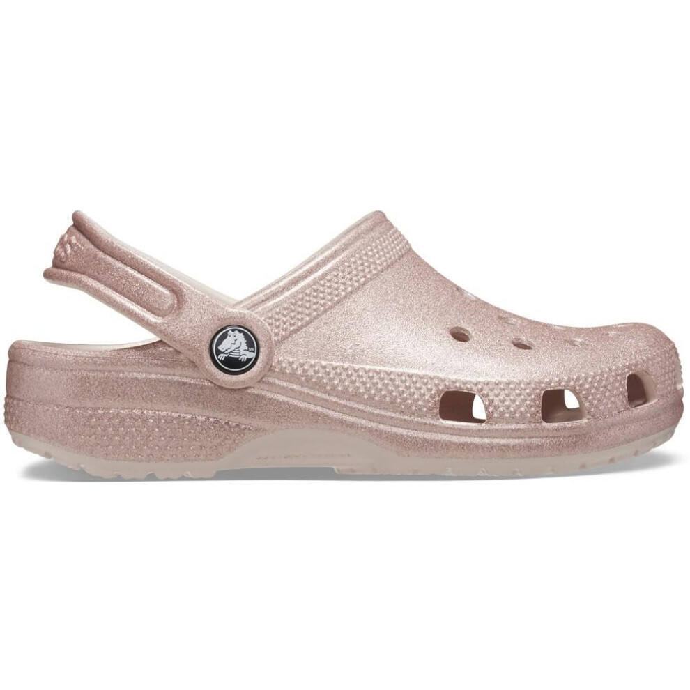 Crocs Kids Classic Glitter Clogs Quartz Glitter 10 Toddler