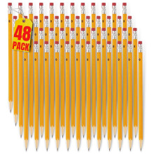 Always23 WoodCased Pencils lut predbrouen tuky s gumou 2 HB 48 Pack