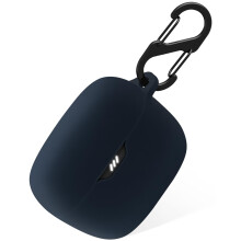 Silik nov puzdro Geiomoo pre JBL Tune Buds, ochrann kryt s karab nou (tmavomodr )