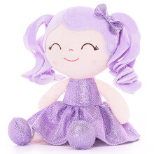 Poupée Gloveleya Douce et Câline - Cadeau Première Fille 12 pouces Robe Pailletée Violet Série Nacrée