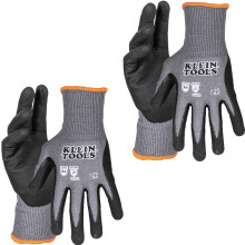 Luvas Klein Tools 60589, Nitrilo, Resistentes a Cortes ANSI A4, Tecido HPPE, Toque, Tamanho L, 2-Pares