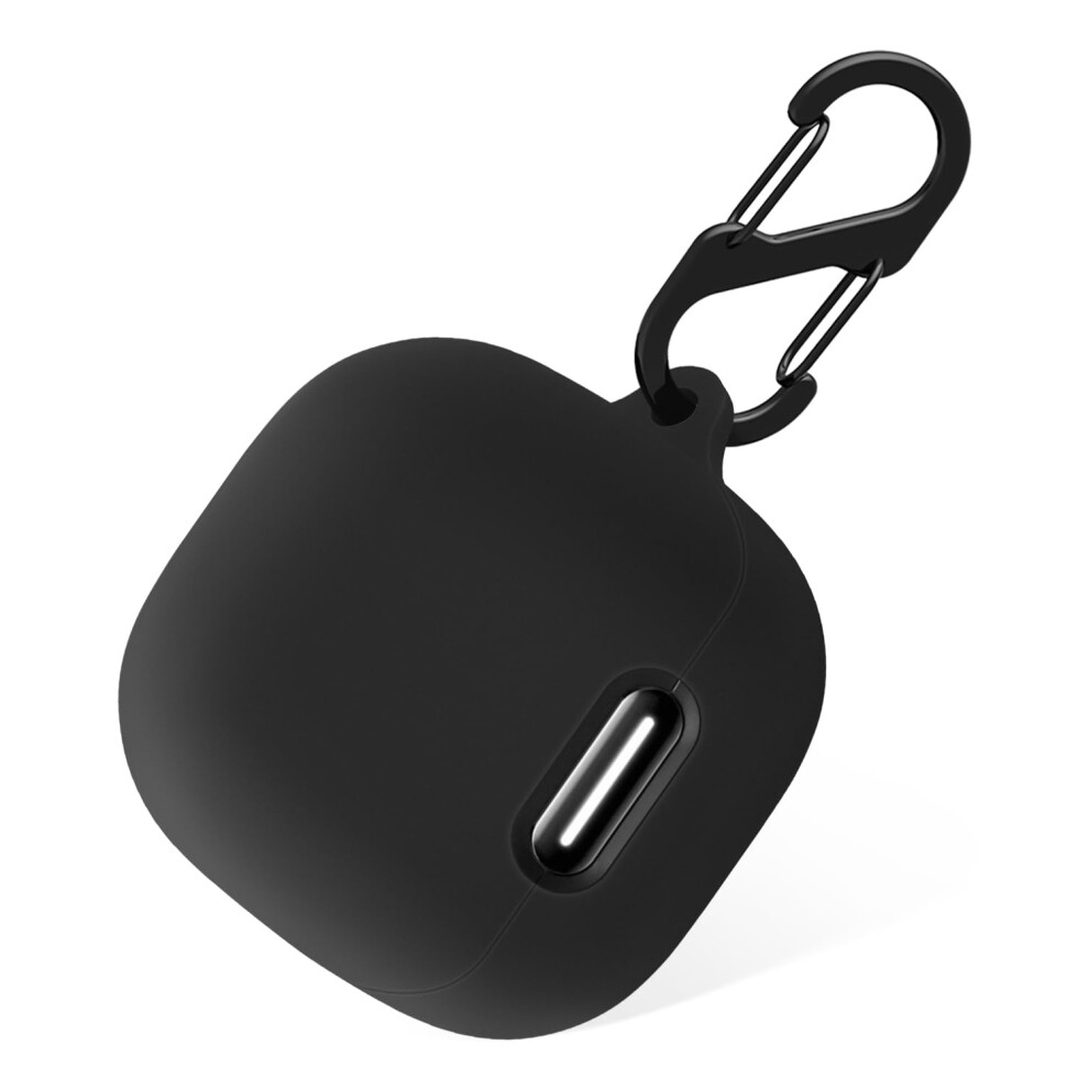 Geiomoo Silicone Case For Anker Soundcore Liberty 4 Nc Protective Cover With Carabiner (Black) Black 783053822354
