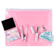 Petite 'n Pretty New Makeup Set - Featherlight Clear Mascara & Brow Gel, Glo$$ Balm, Cloud Mine Backpack, Biodegradable Blotting Sheets + Makeup Bag f